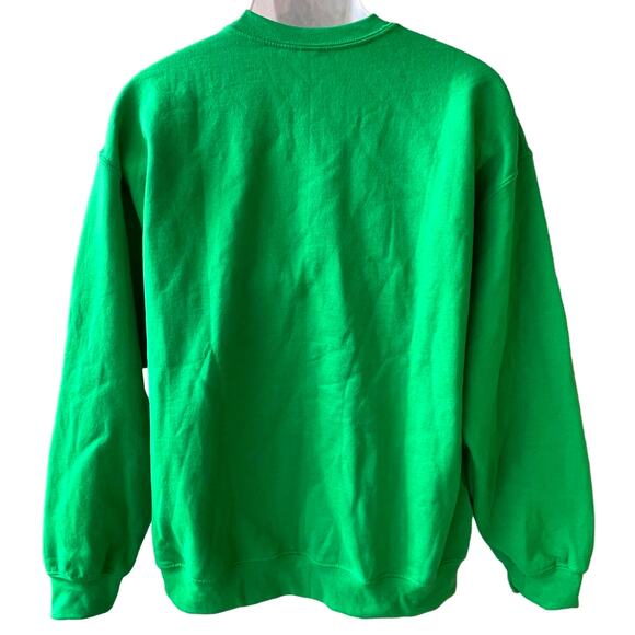 Gildan Santa Claus WHERE MY HOS AT? Cheeky Ugly Christmas Sweatshirt Size L NWOT - Picture 3 of 4